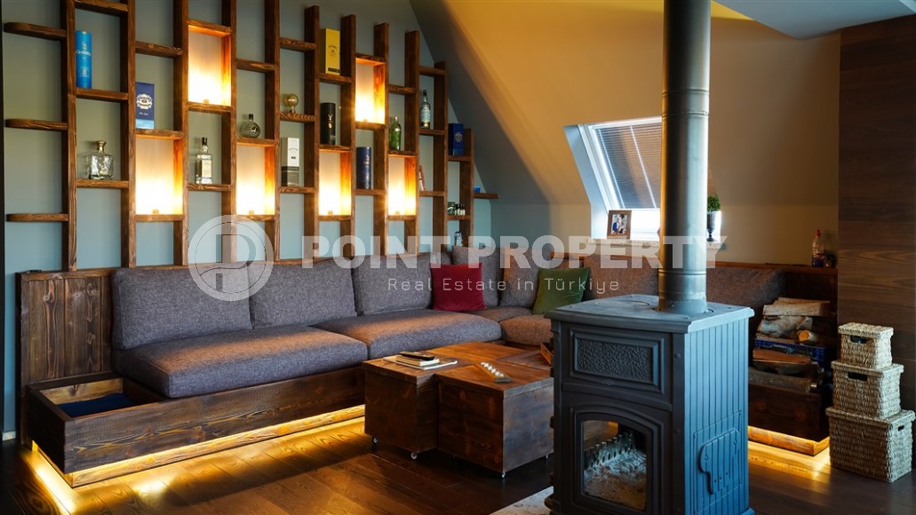 Luxurious two-level apartment with designer renovation, 250 meters from the sea, in the center of Oba district-id-6755-photo-7