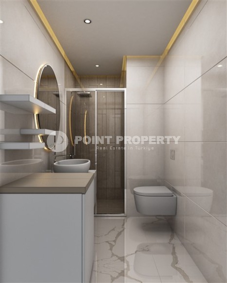 Apartments in a residential complex under construction 400 meters from the sea, in a comfortable area of Alanya - Lower Oba-id-6798-photo-7