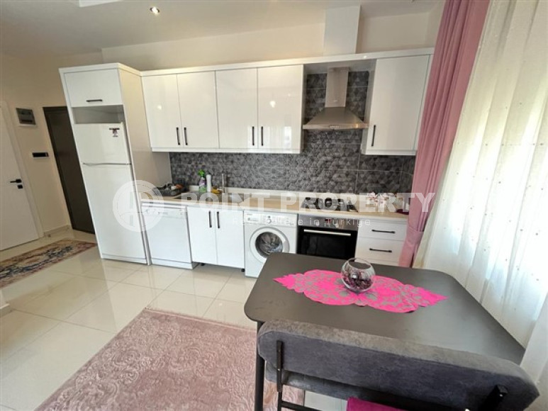 Новая квартира с одной спальней, 50м², в комплексе премиум класса в Каргыджаке, Аланья, 700м от моря-id-1532-фото-3