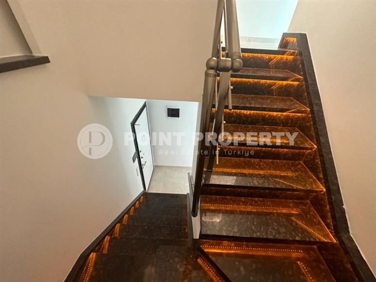 Панорамная двухуровневая квартира на 9-м этаже с мансардой, в центре современного района Аланьи - Махмутлар-id-6876-фото-8