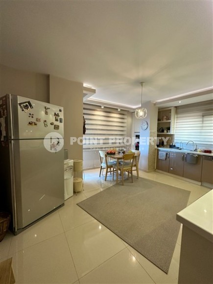 Двухуровневая квартира с видом на море и гору Кале, в престижном районе Аланьи - Хасбахче-id-6884-фото-11