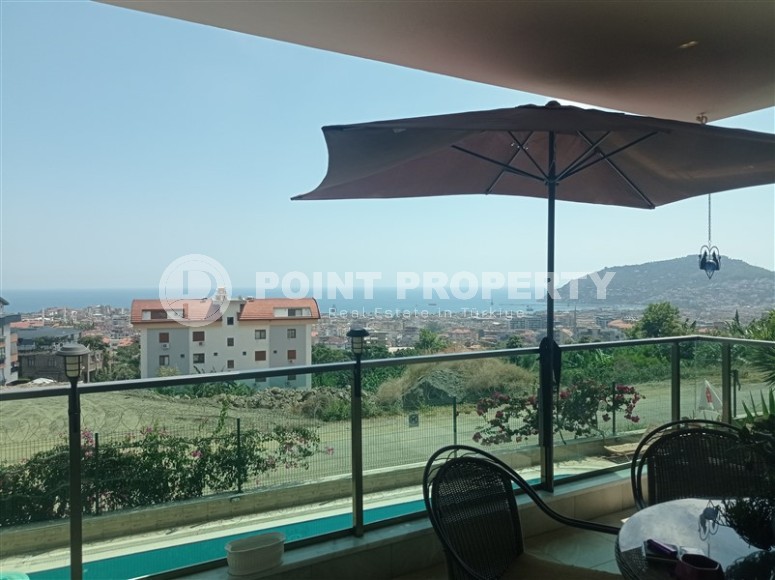 Двухуровневая квартира с видом на море и гору Кале, в престижном районе Аланьи - Хасбахче-id-6884-фото-25