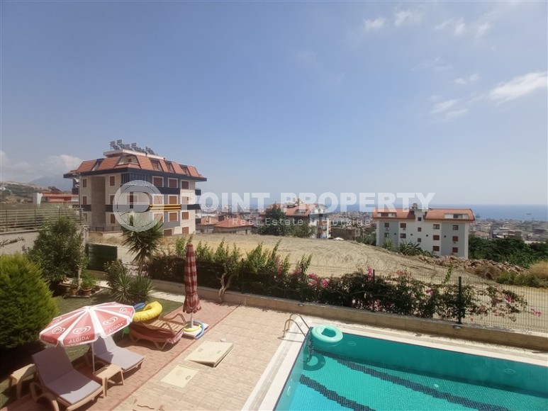 Двухуровневая квартира с видом на море и гору Кале, в престижном районе Аланьи - Хасбахче-id-6884-фото-27