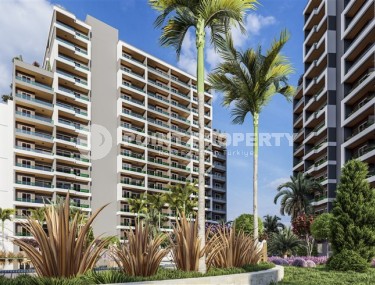 Небольшая квартира на 6-м этаже в жилом комплексе на этапе строительства, в 1300 метрах от моря-id-6903-фото-1