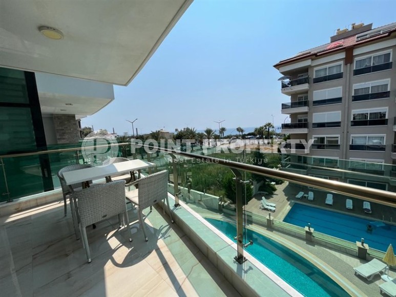 Готовая к проживанию квартира 2+1, общей площадью 110 м2, в 50 метрах от пляжа, в центре престижного района Аланьи - Кестель-id-6937-фото-10