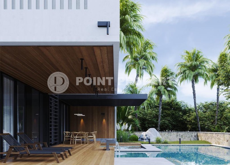 Новая двухэтажная вилла с бассейном и садом в живописном, престижном районе Аланьи - Бекташ-id-6947-фото-5