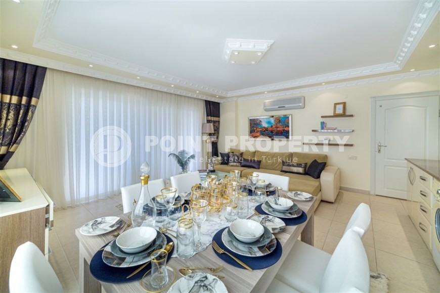 Благоустроенная квартира 2+1, общей площадью 110 м2, на 4-м этаже в центре спокойного района Аланьи - Тосмур-id-6948-фото-3