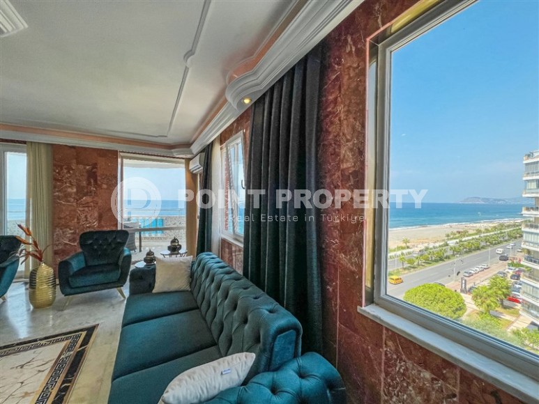 Панорамная двухуровневая квартира с джакузи на террасе с видом на море, в центре района Махмутлар-id-7034-фото-7