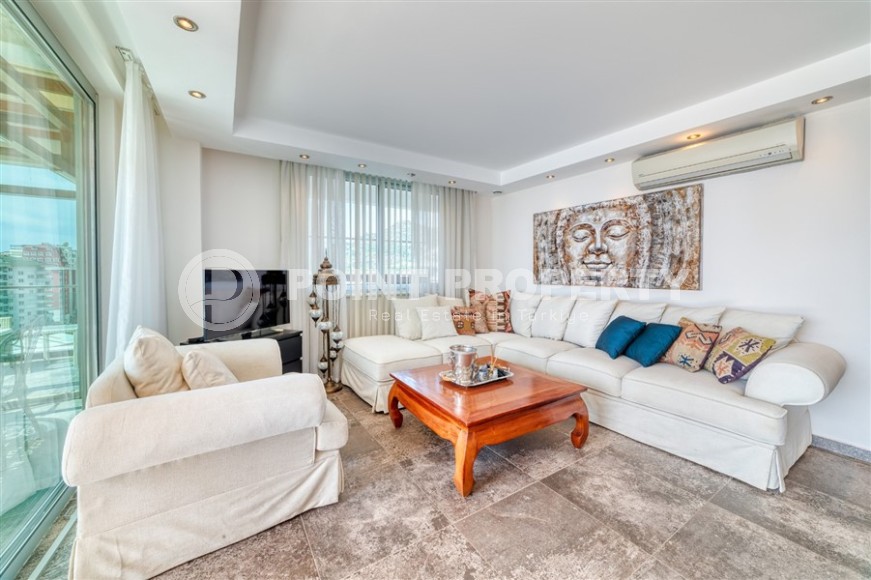 Stylish apartment with modern design 1300 meters from the sea, in a quiet area of Alanya - Cikcilli-id-7041-photo-3