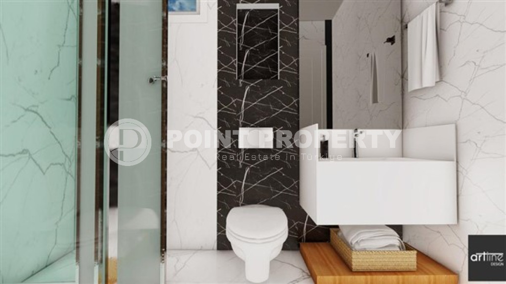 Two-room apartment, 67m², in a residence at the final stage of construction in the center of Alanya, 100m from the sea-id-1550-photo-7