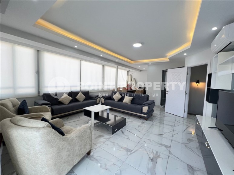 Квартира 3+1 с мебелью и бытовой техникой в 250 метрах от моря, в центре района Махмутлар-id-7049-фото-4