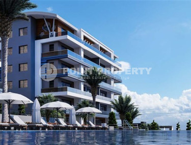 Двухкомнатная квартира, 55м², в новом комплексе на этапе строительства в 800м от моря, Аланья, Каргыджак-id-1551-фото-3