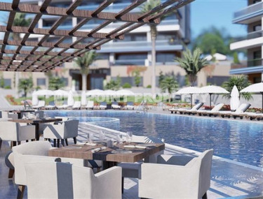 Двухкомнатная квартира, 55м², в новом комплексе на этапе строительства в 800м от моря, Аланья, Каргыджак-id-1551-фото-4