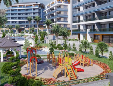 Двухкомнатная квартира, 55м², в новом комплексе на этапе строительства в 800м от моря, Аланья, Каргыджак-id-1551-фото-5