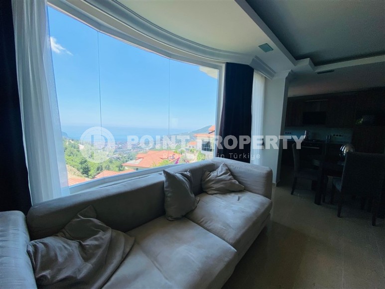 Панорамная квартира с видом на море и горы в резиденции 2011 года постройки, в престижном районе Аланьи - Бекташ-id-7055-фото-2