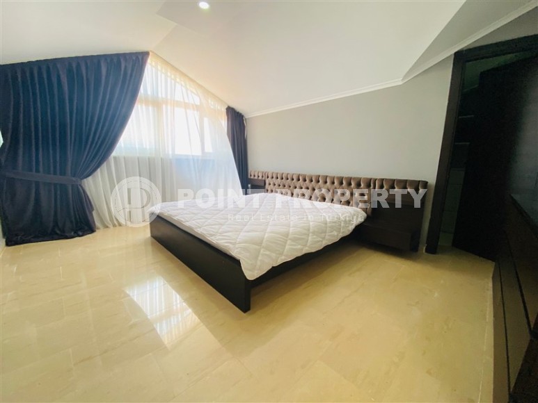 Панорамная квартира с видом на море и горы в резиденции 2011 года постройки, в престижном районе Аланьи - Бекташ-id-7055-фото-5