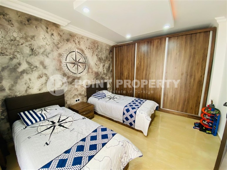 Панорамная квартира с видом на море и горы в резиденции 2011 года постройки, в престижном районе Аланьи - Бекташ-id-7055-фото-7