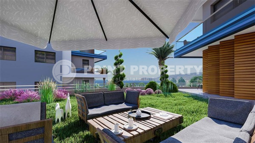 Двухкомнатная квартира, 55м², в новом комплексе на этапе строительства в 800м от моря, Аланья, Каргыджак-id-1551-фото-8