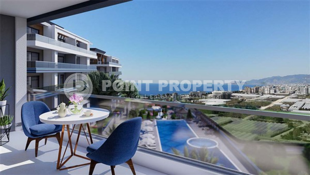 Двухкомнатная квартира, 55м², в новом комплексе на этапе строительства в 800м от моря, Аланья, Каргыджак-id-1551-фото-9