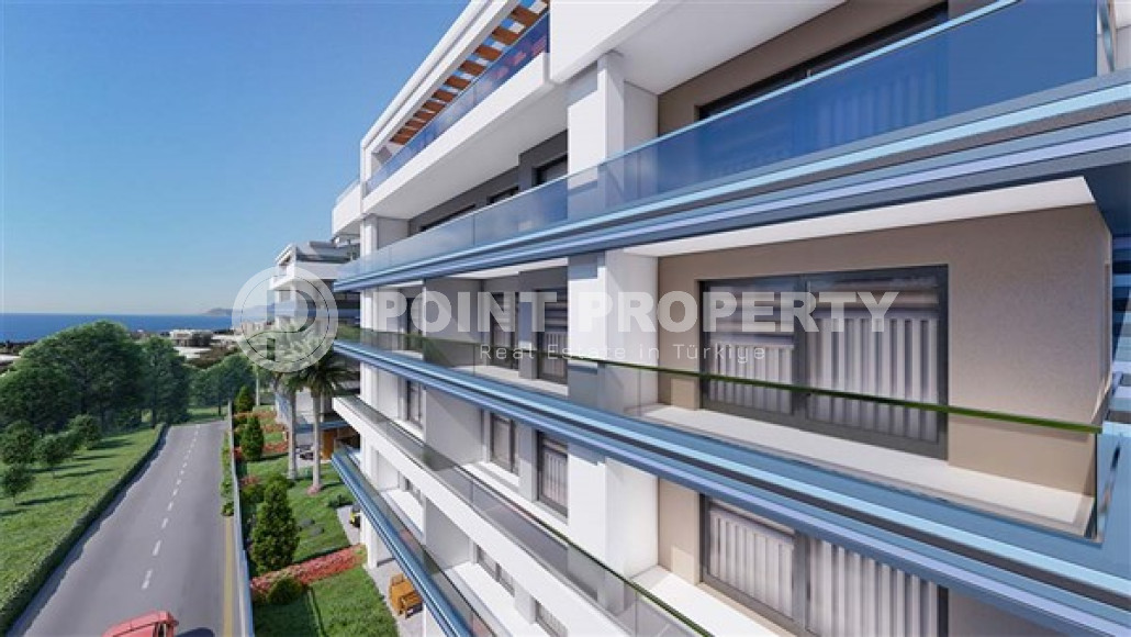 Двухкомнатная квартира, 55м², в новом комплексе на этапе строительства в 800м от моря, Аланья, Каргыджак-id-1551-фото-13