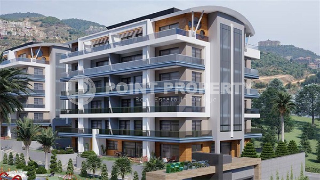 Двухкомнатная квартира, 55м², в новом комплексе на этапе строительства в 800м от моря, Аланья, Каргыджак-id-1551-фото-18