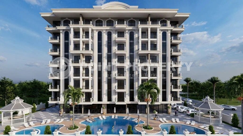 Недорогая квартира в жилом комплексе на завершающем этапе строительства, в перспективном районе Аланьи - Авсаллар-id-7074-фото-3