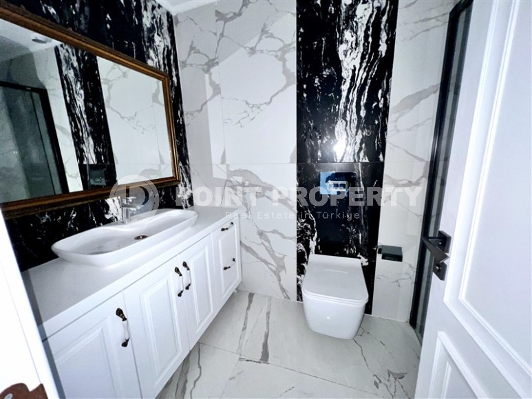 Панорамная двухуровневая квартира на первой линии от моря, в центре престижного района Аланьи - Кестель-id-7093-фото-12