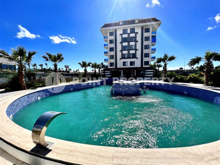 Панорамная двухуровневая квартира на первой линии от моря, в центре престижного района Аланьи - Кестель-id-7093-фото-24