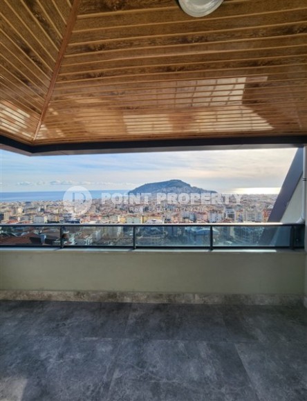 Панорамная квартира с видом на море и гору Кале, на 4-м этаже с мансардой в престижном районе Аланьи - Хасбахче-id-7094-фото-20