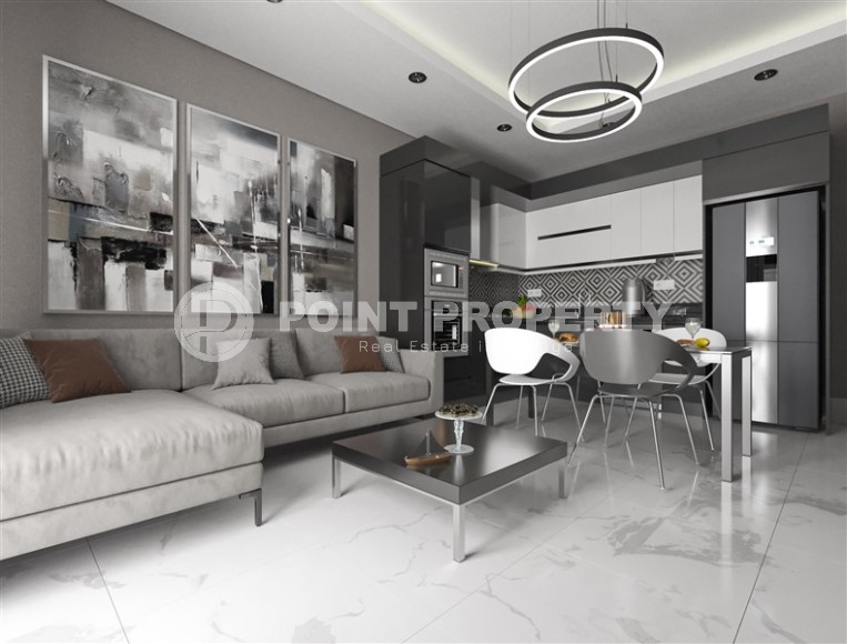 Panoramic apartment on the 10th floor in a residential complex under construction, in the popular area of Alanya - Mahmutlar Description:-id-7095-photo-2