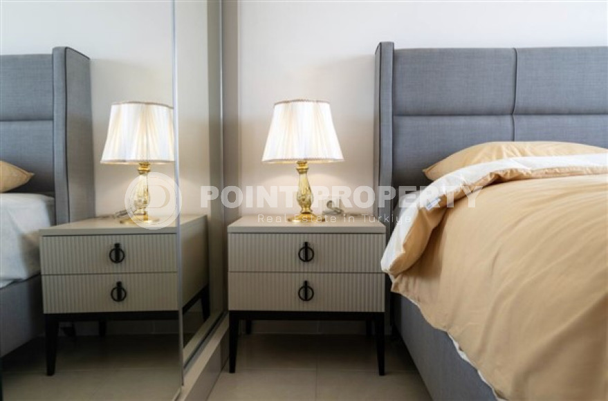 Видовая квартира 1+1, 56м² в элитном комплексе, в 400м от моря в Махмутларе, Алания-id-1557-фото-18