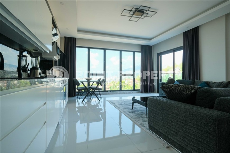 Панорамная квартира с роскошным видом на море, в спокойном, живописном районе Аланьи - Каргыджак-id-7154-фото-3