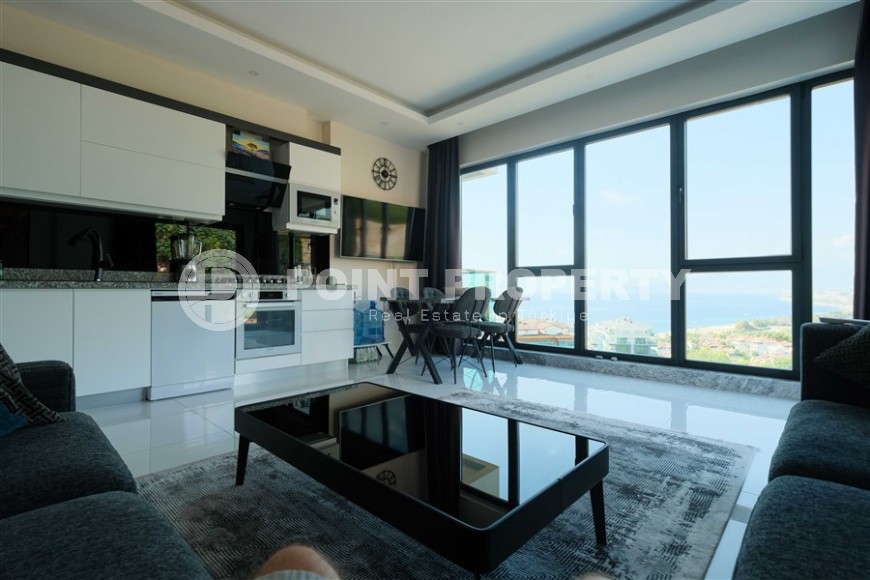 Панорамная квартира с роскошным видом на море, в спокойном, живописном районе Аланьи - Каргыджак-id-7154-фото-4