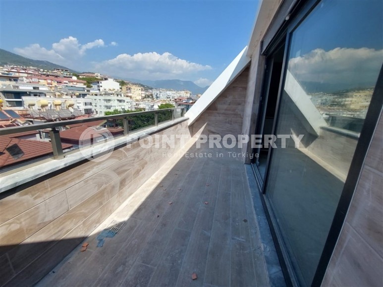 Современный трёхкомнатный пентхаус 109 м2 в резиденции на стадии строительных работ, центр Аланьи, Кейкубат-id-4017-фото-12