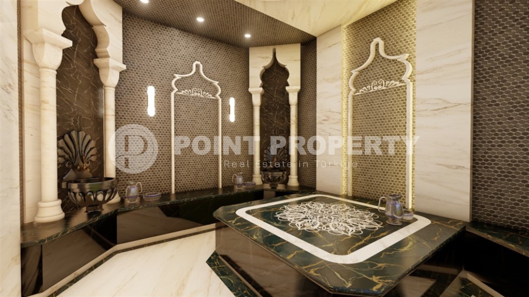 Современный трёхкомнатный пентхаус 109 м2 в резиденции на стадии строительных работ, центр Аланьи, Кейкубат-id-4017-фото-15