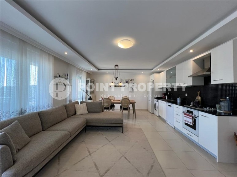 Панорамная двухуровневая квартира на 7-м этаже с мансардой, в перспективном районе Аланьи - Авсаллар-id-7233-фото-3