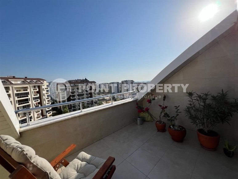 Панорамная двухуровневая квартира на 7-м этаже с мансардой, в перспективном районе Аланьи - Авсаллар-id-7233-фото-17