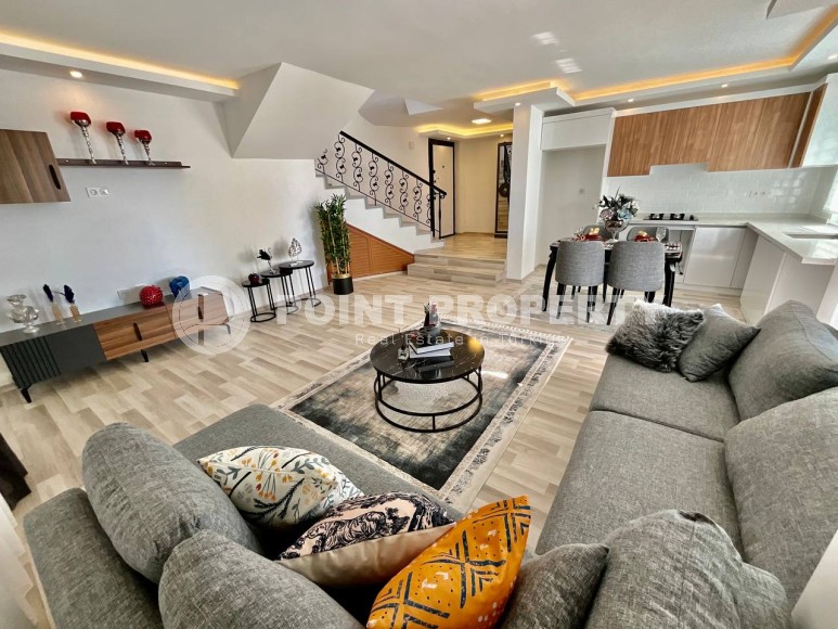 Двухэтажная вилла-близнец, с планировкой 3+1, в зеленом, экологически чистом районе Аланьи - Тюрклер-id-7241-фото-10