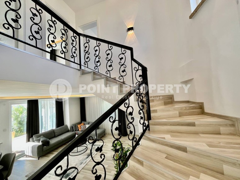 Двухэтажная вилла-близнец, с планировкой 3+1, в зеленом, экологически чистом районе Аланьи - Тюрклер-id-7241-фото-15