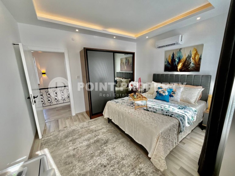 Двухэтажная вилла-близнец, с планировкой 3+1, в зеленом, экологически чистом районе Аланьи - Тюрклер-id-7241-фото-21