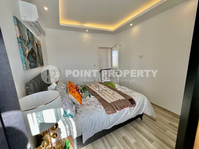 Двухэтажная вилла-близнец, с планировкой 3+1, в зеленом, экологически чистом районе Аланьи - Тюрклер-id-7241-фото-27