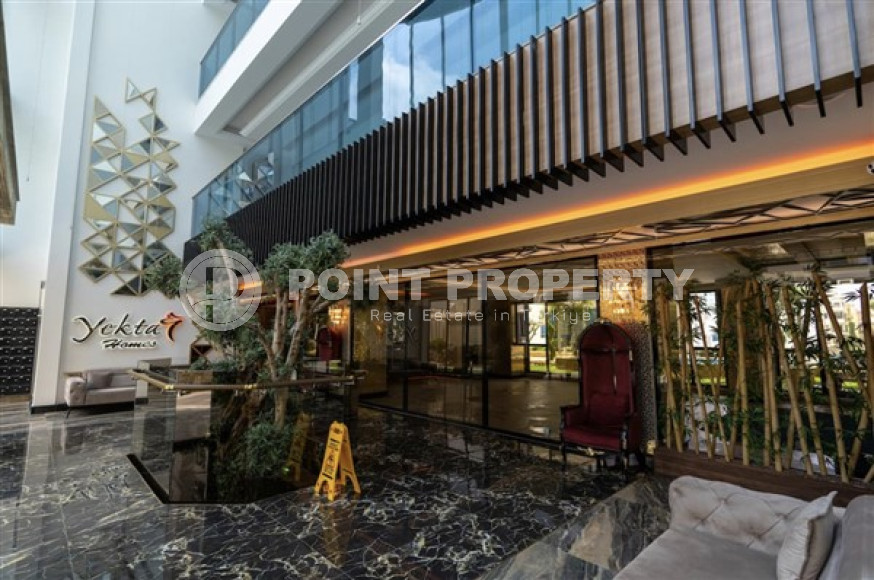 В элитном комплексе: квартира 1+1, 67м², с мебелью, в 300м от пляжей Махмутлара, Алания-id-1563-фото-28