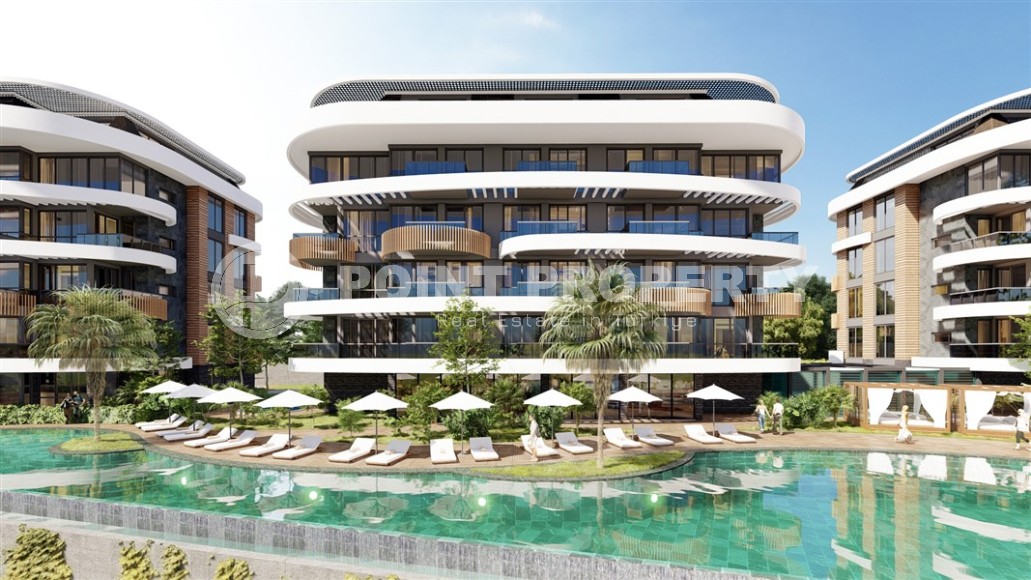 Apartments in a luxury residential complex 700 meters from the sea, in the center of the prestigious area of Alanya - Kestel-id-7252-photo-1