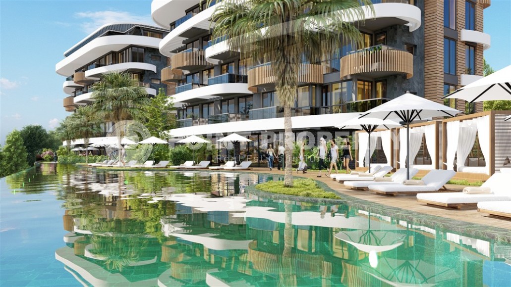 Apartments in a luxury residential complex 700 meters from the sea, in the center of the prestigious area of Alanya - Kestel-id-7252-photo-2