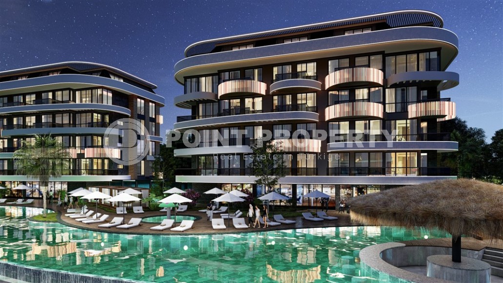 Apartments in a luxury residential complex 700 meters from the sea, in the center of the prestigious area of Alanya - Kestel-id-7252-photo-12