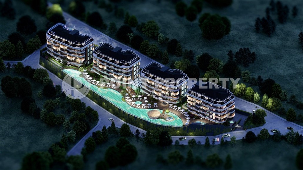 Apartments in a luxury residential complex 700 meters from the sea, in the center of the prestigious area of Alanya - Kestel-id-7252-photo-16