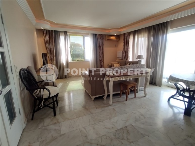 Панорамная квартира с видом на море в 200 метрах от пляжа, в центре современного района Аланьи - Махмутлар-id-7274-фото-2