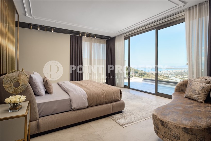 Роскошная двухэтажная вилла 4+1, общей площадью 616 м2, с панорамным видом на море и горы-id-7346-фото-9