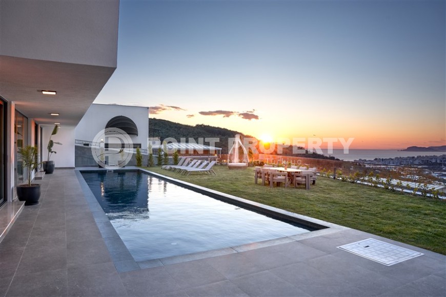 Роскошная двухэтажная вилла 4+1, общей площадью 616 м2, с панорамным видом на море и горы-id-7346-фото-23