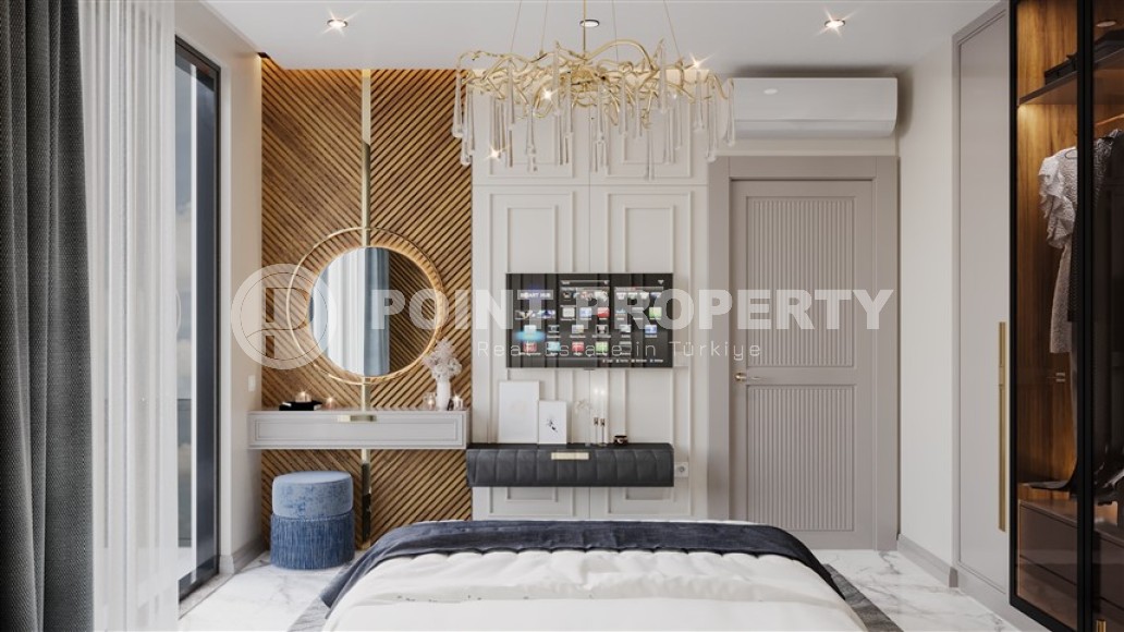 Квартира 1+1 в элитном жилом комплексе на этапе строительства, в центре популярного района Аланьи - Нижняя Оба-id-7361-фото-6